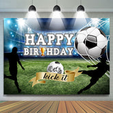 Lasst uns Trete Es Fußball Thema Glücklich Geburtstag Hintergrund